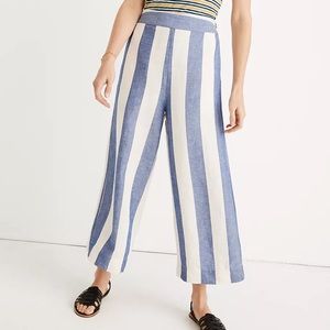 Madewell Huston Pull-On Crop Pants Stripe XS